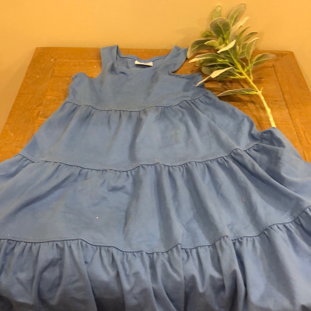 Ruffle blue dress